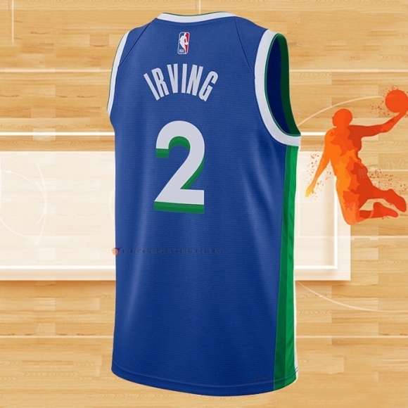 Camiseta Dallas Mavericks Kyrie Irving NO 2 Ciudad 2022-23 Azul