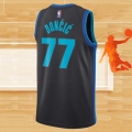 Camiseta Dallas Mavericks Luka Doncic NO 77 Ciudad 2018-19 Azul