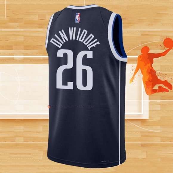 Camiseta Dallas Mavericks Spencer Dinwiddie NO 26 Statement 2022-23 Azul