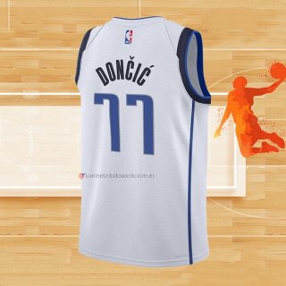 Camiseta Nino Dallas Mavericks Luka Doncic NO 77 Association 2021 Blanco