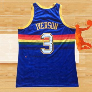 Camiseta Denver Nuggets Allen Iverson NO 3 Hardwood Classics 2006-07 Azul