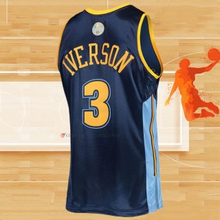 Camiseta Denver Nuggets Allen Iverson NO 3 Mitchell & Ness 2006-07 Azul2