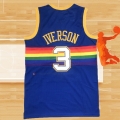 Camiseta Denver Nuggets Allen Iverson NO 3 Mitchell & Ness 2006-07 Azul