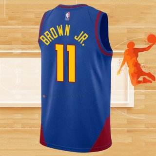 Camiseta Denver Nuggets Bruce Brown JR. NO 11 Statement 2022-23 Azul