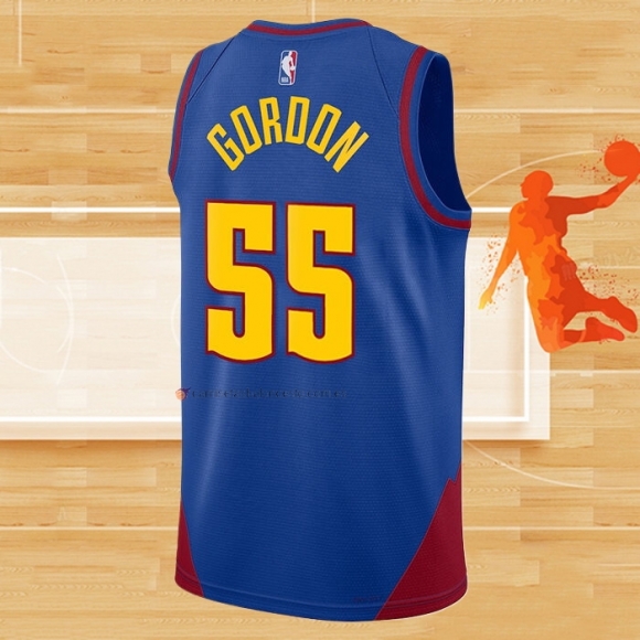 Camiseta Denver Nuggets Dikembe Mutombo NO 55 Statement 2022-23 Azul