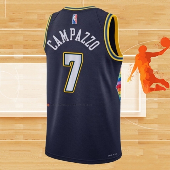 Camiseta Denver Nuggets Facundo Campazzo NO 7 Ciudad 2021-22 Azul