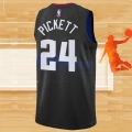 Camiseta Denver Nuggets Jalen Pickett NO 24 Ciudad 2023-24 Negro