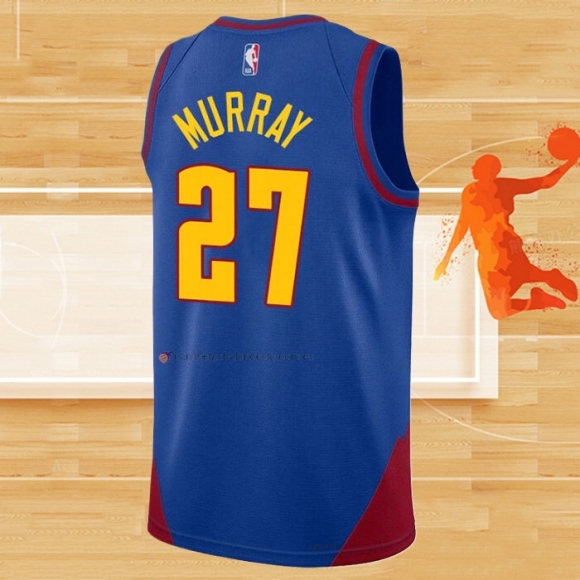 Camiseta Denver Nuggets Jamal Murray NO 27 Statement 2022-23 Azul