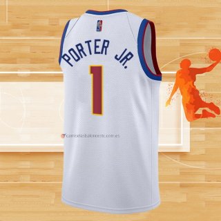 Camiseta Denver Nuggets Michael Porter JR. NO 1 Earned 2020-21 Blanco