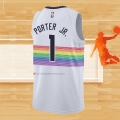 Camiseta Denver Nuggets Michael Porter NO 1 Ciudad Blanco