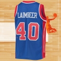 Camiseta Detroit Pistons Bill Laimbeer NO 40 Mitchell & Ness 1988-89 Azul