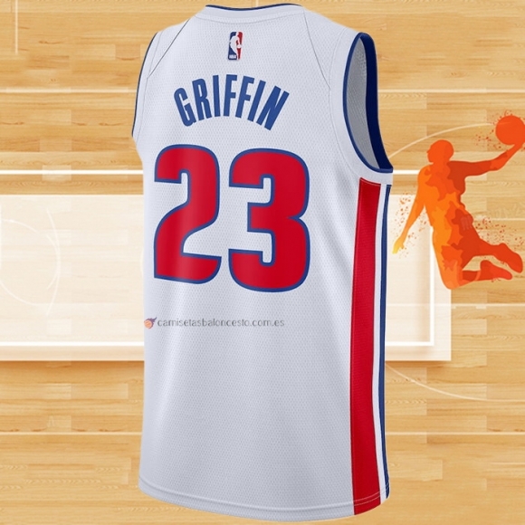 Camiseta Detroit Pistons Blake Griffin NO 23 Association Blanco