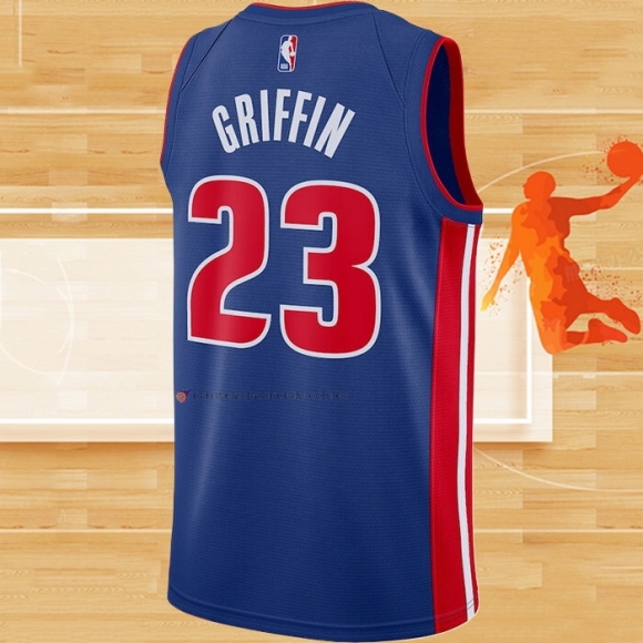 Camiseta Detroit Pistons Blake Griffin NO 23 Icon 2020-21 Azul