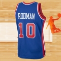 Camiseta Detroit Pistons Dennis Rodman NO 10 Mitchell & Ness 1988-89 Azul