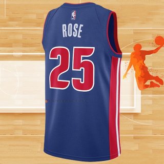 Camiseta Detroit Pistons Derrick Rose NO 25 Icon 2018-19 Azul