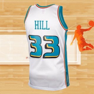 Camiseta Detroit Pistons Grant Hill NO 33 Retro Blanco