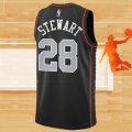 Camiseta Detroit Pistons Isaiah Stewart NO 28 Ciudad 2023-24 Negro