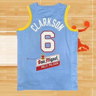 Camiseta Filipino Jordan Clarkson NO 6 Juegos Olimpicos 2024 Azul