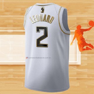 Camiseta Golden Edition Los Angeles Clippers Kawhi Leonard NO 2 Blanco