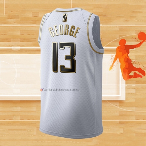 Camiseta Golden Edition Los Angeles Clippers Paul George NO 13 Blanco