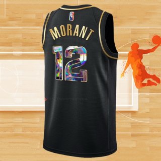 Camiseta Golden Edition Memphis Grizzlies Ja Morant NO 12 2021-22 Negro