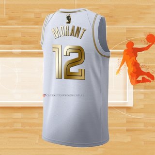 Camiseta Golden Edition Memphis Grizzlies Ja Morant NO 12 Blanco