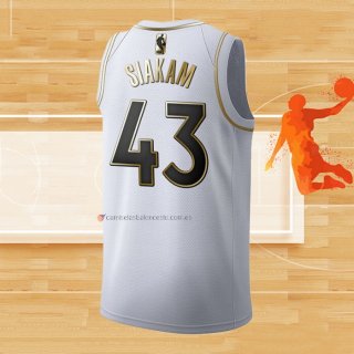 Camiseta Golden Edition Toronto Raptors Pascal Siakam NO 43 Blanco