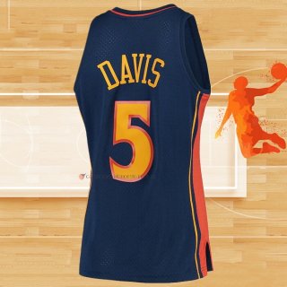 Camiseta Golden State Warriors Baron Davis NO 5 Mitchell & Ness 2006-07 Azul