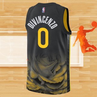 Camiseta Golden State Warriors Donte Divincenzo NO 0 Ciudad 2022-23 Negro