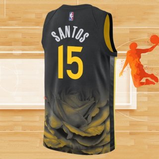 Camiseta Golden State Warriors Gui Santos NO 15 Ciudad 2022-23 Negro