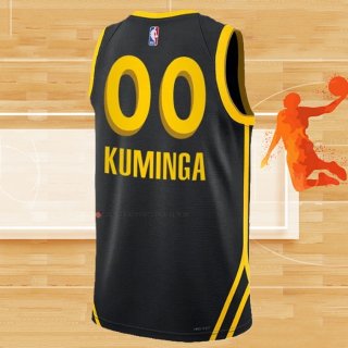 Camiseta Golden State Warriors Jonathan Kuminga NO 00 Ciudad 2023-24 Negro