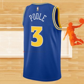 Camiseta Golden State Warriors Jordan Poole NO 3 Classic 2022-23 Azul