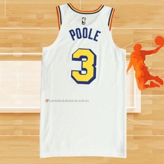 Camiseta Golden State Warriors Jordan Poole NO 3 Classic Autentico Blanco