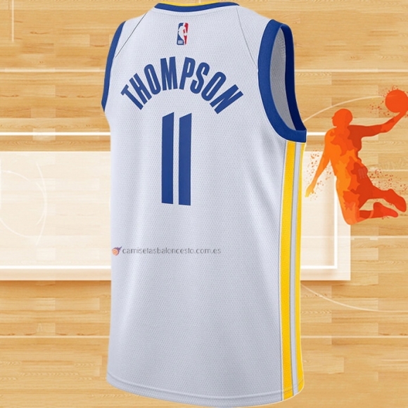 Camiseta Golden State Warriors Klay Thompson NO 11 Association 2020-21 Blanco