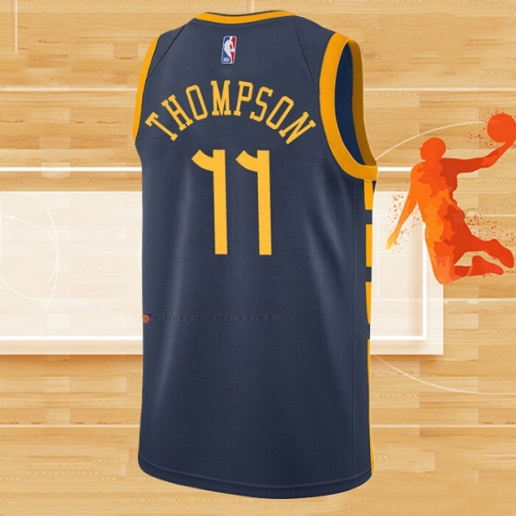 Camiseta Golden State Warriors Klay Thompson NO 11 Ciudad 2018-19 Azul