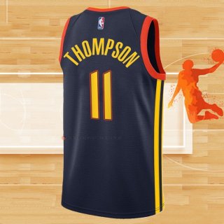 Camiseta Golden State Warriors Klay Thompson NO 11 Ciudad 2020-21 Negro