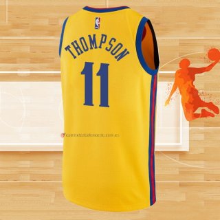 Camiseta Golden State Warriors Klay Thompson NO 11 Ciudad Amarillo