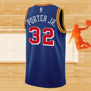 Camiseta Golden State Warriors Otto Porter Jr. NO 32 75th Anniversary Azul