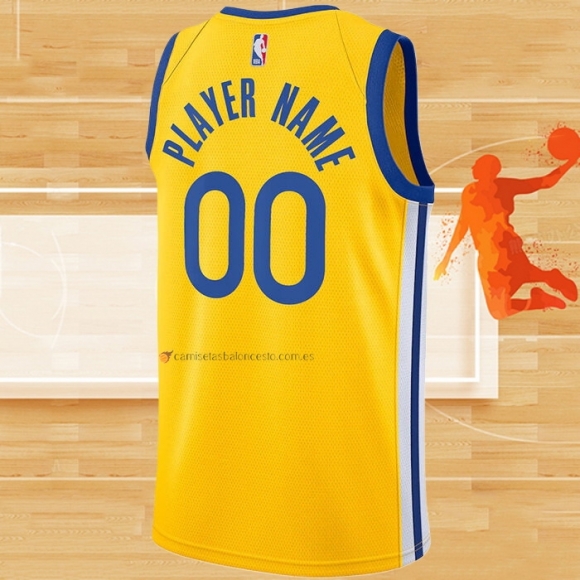 Camiseta Golden State Warriors Personalizada Statement 2019-20 Amarillo