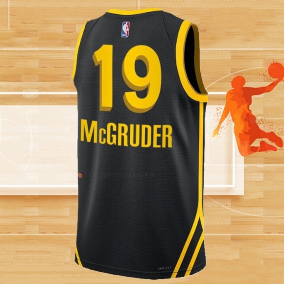 Camiseta Golden State Warriors Rodney Mcgruder NO 19 Ciudad 2023-24 Negro