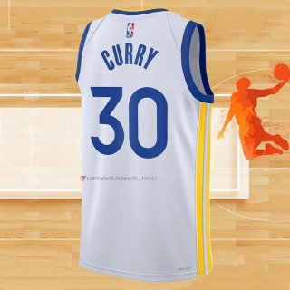 Camiseta Golden State Warriors Stephen Curry NO 30 Association 2022-23 Blanco