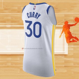 Camiseta Golden State Warriors Stephen Curry NO 30 Association Autentico Blanco