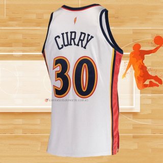 Camiseta Golden State Warriors Stephen Curry NO 30 Mitchell & Ness 2009-10 Blanco