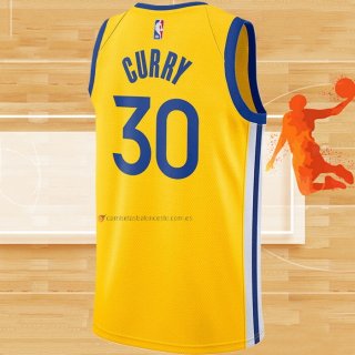 Camiseta Golden State Warriors Stephen Curry NO 30 Statement Oro