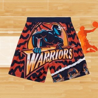 Pantalone Golden State Warriors Mitchell & Ness Naranja Azul