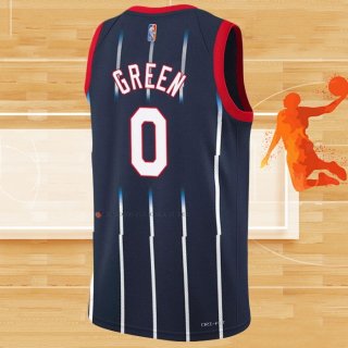 Camiseta Houston Rockets Jalen Green NO 0 Ciudad 2021-22 Azul