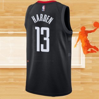 Camiseta Houston Rockets James Harden NO 13 Statement Negro