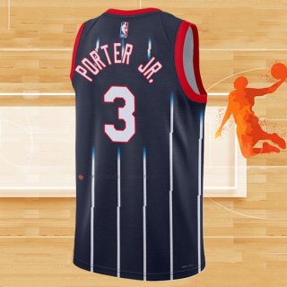 Camiseta Houston Rockets Kevin Porter JR. NO 3 Ciudad 2022-23 Negro