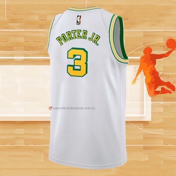 Camiseta Houston Rockets Kevin Porter JR. NO 3 Classic 2022-23 Blanco