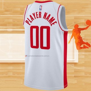 Camiseta Houston Rockets Personalizada Association 2020-21 Blanco